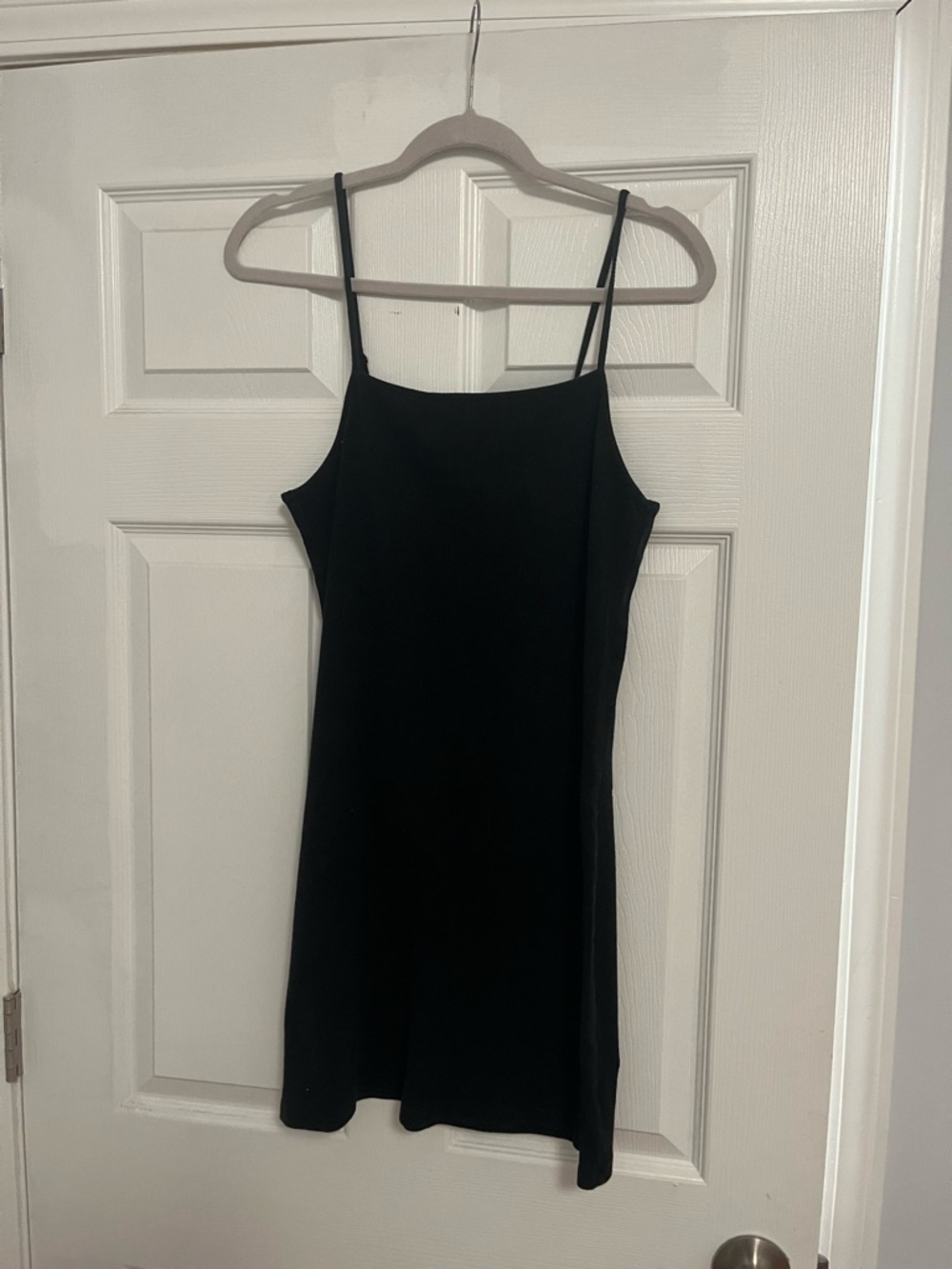 Aerie black ribbed coverup dress